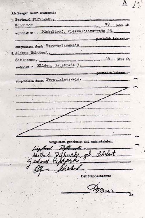 Siegfried Eckehard und Adelheid Pifkowski-Heiratsurkunde-1967-2