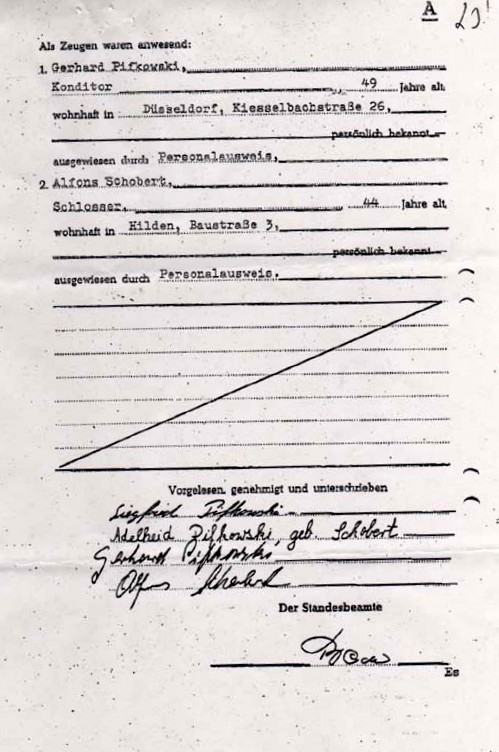 Siegfried Eckehard und Adelheid Pifkowski-Heiratsurkunde-1967-2