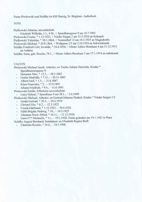 Piwkowski-Piefkowski und Schilke in Danzig, St. Brigitten-Seite 6 Piwkowski-Piefkowski und Schilke in Danzig, St. Brigitten-Seite 6