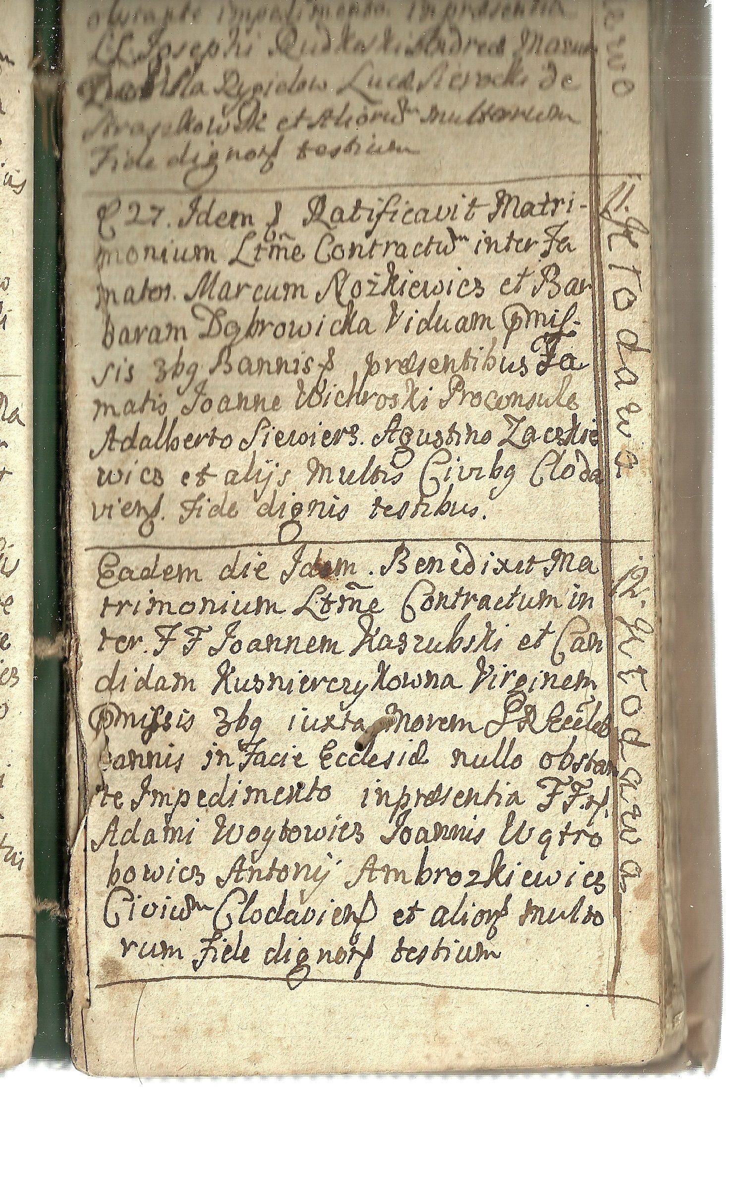 Marek Nozkiewicz+Barbara Dabrowicka-Heirat 1753 in Klodawa