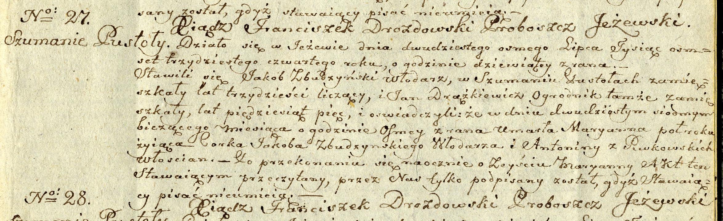 Marianna Zbudzynska+1834 in Jezewo
