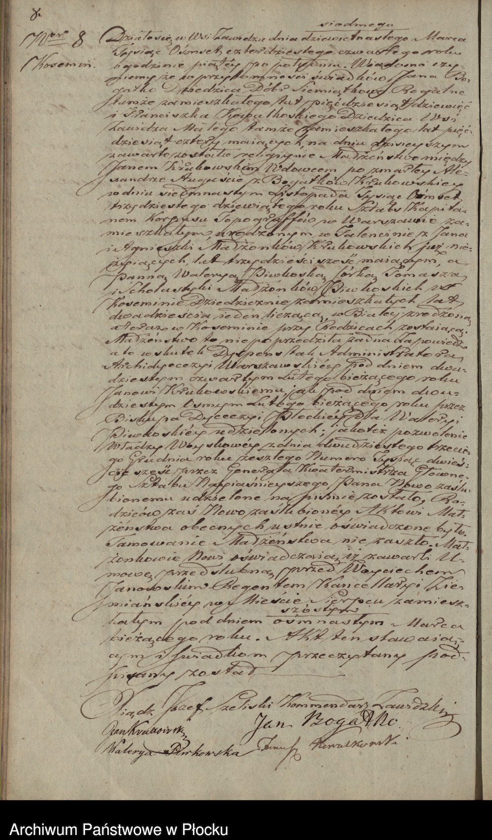 Waleria Piwkowska+Jan Krukowski-Heirat 1844