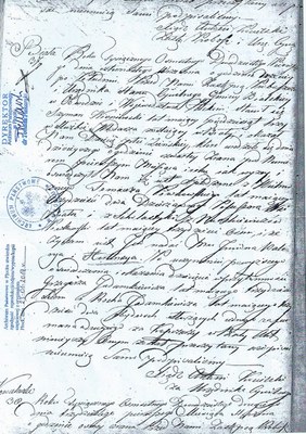 Walerya Hortensya Piwkowski-Geburtsurkunde *1821-1