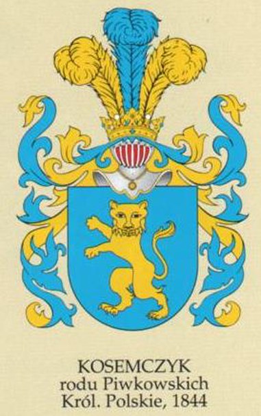 Wappen Kosemczyk Familie Piwkowskich 1844