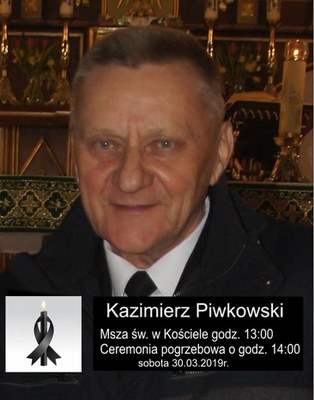 Kazimierz Piwkowski aus Witnica ist am 27.03.2019 verstorben